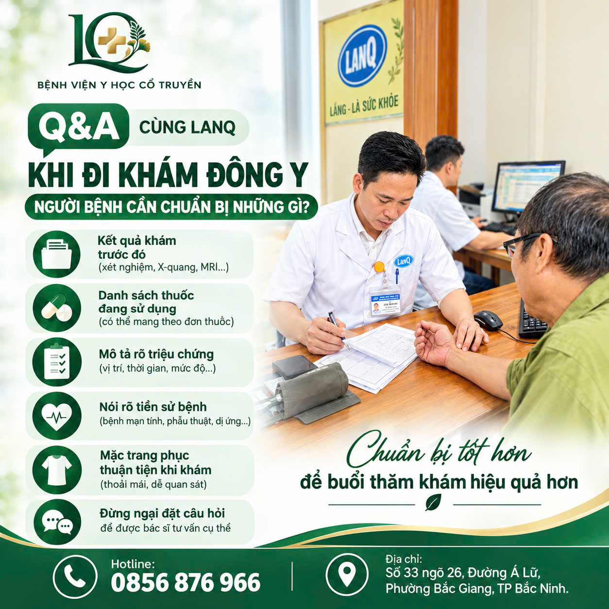 KHI ĐI KHÁM ĐÔNG Y, NGƯỜI BỆNH CẦN CHUẨN BỊ NHỮNG GÌ?